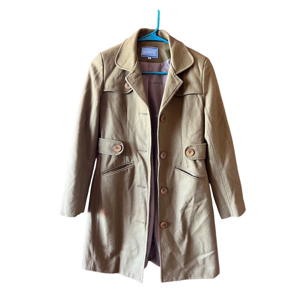 Wool Jacket Womens Medium Tan/beige